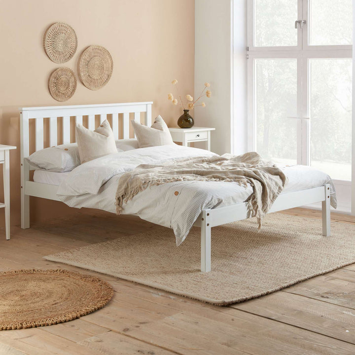Denver Shaker Style Bed with Solid Pine Frame and Slatted Base for Firm Support