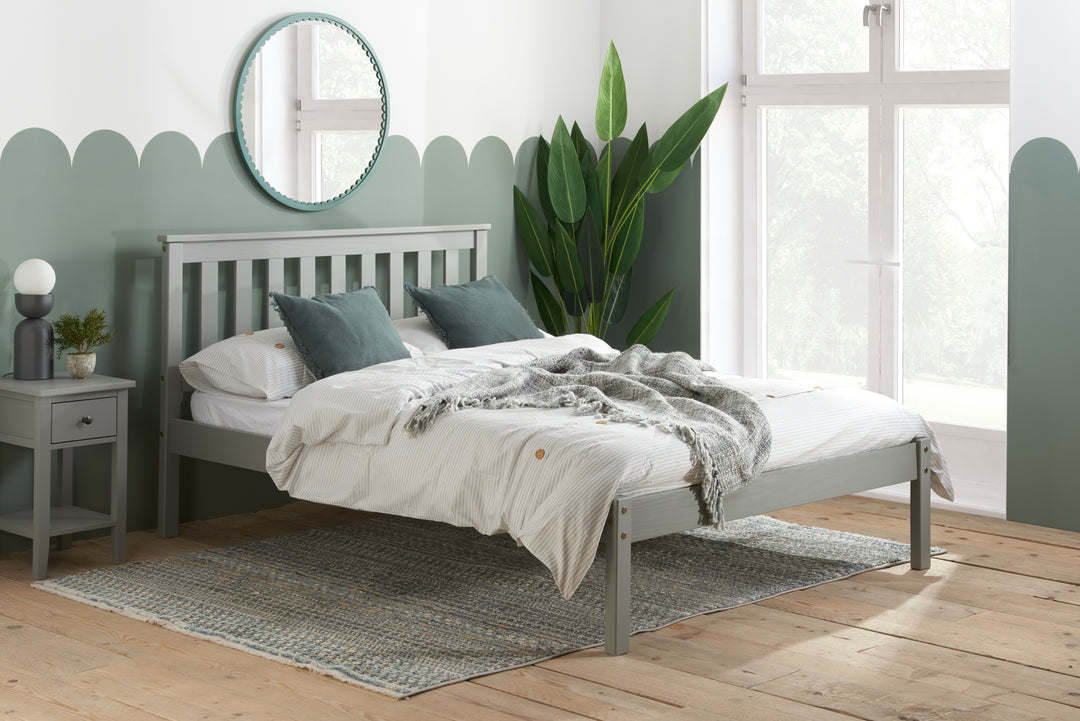 Denver Shaker Style Bed with Solid Pine Frame and Slatted Base for Firm Support