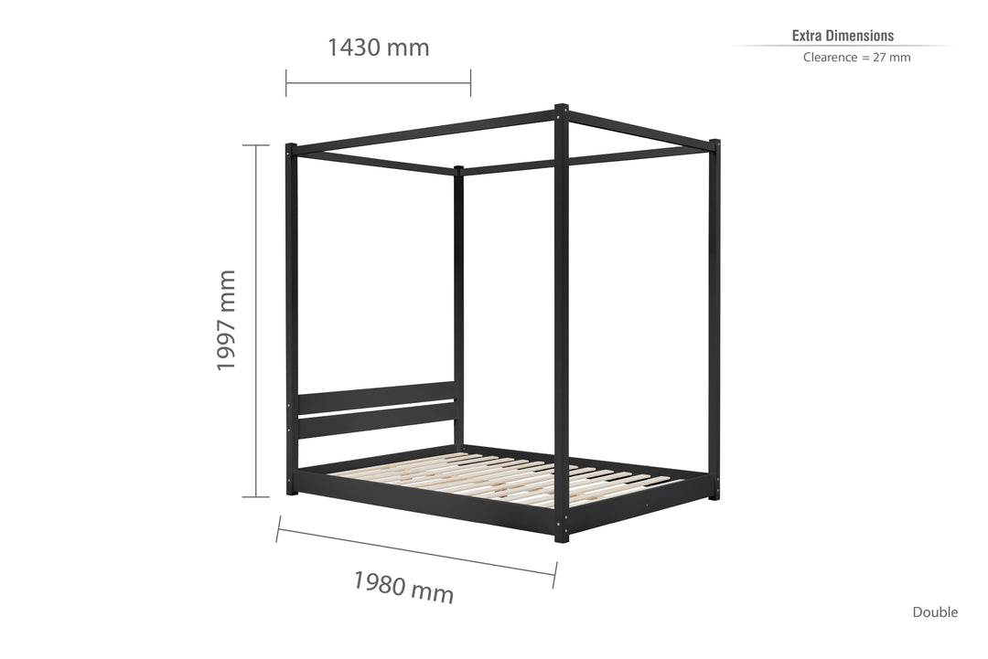 Darwin Modern Four Poster Bed with Timeless Style and Opulent Design
