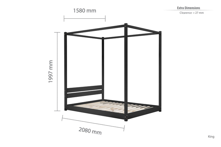 Darwin Modern Four Poster Bed with Timeless Style and Opulent Design