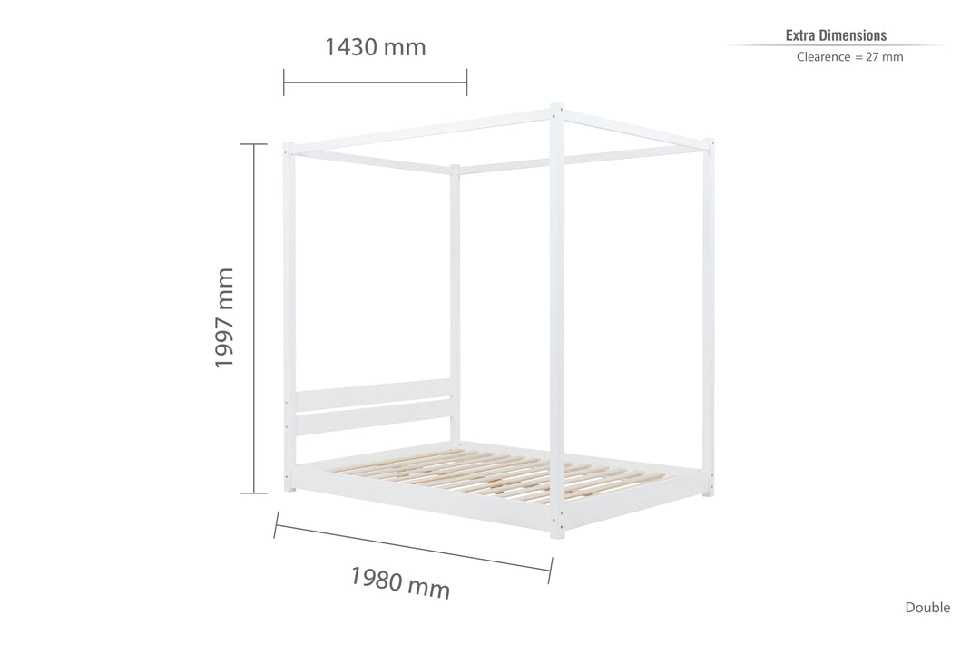 Darwin Modern Four Poster Bed with Timeless Style and Opulent Design