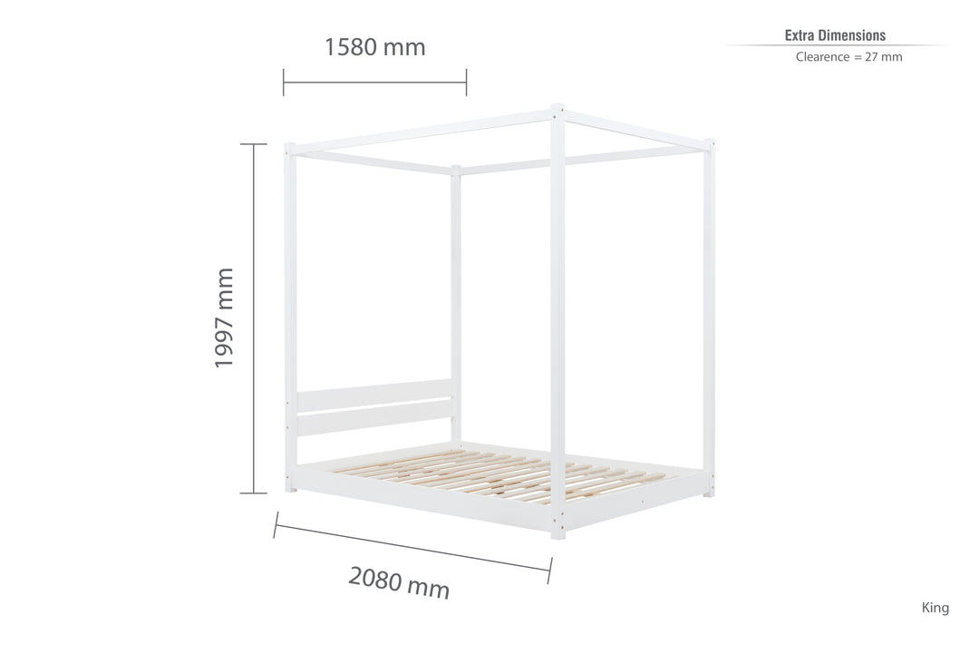 Darwin Modern Four Poster Bed with Timeless Style and Opulent Design