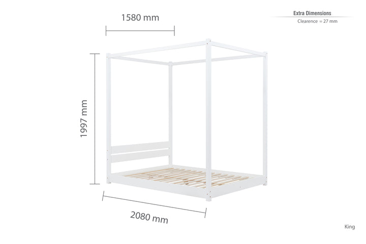 Darwin Modern Four Poster Bed with Timeless Style and Opulent Design