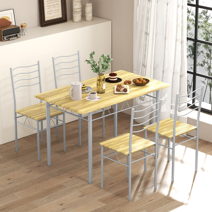 Counter Height Table with Spacious Rectangular Tabletop for Home Restaurant