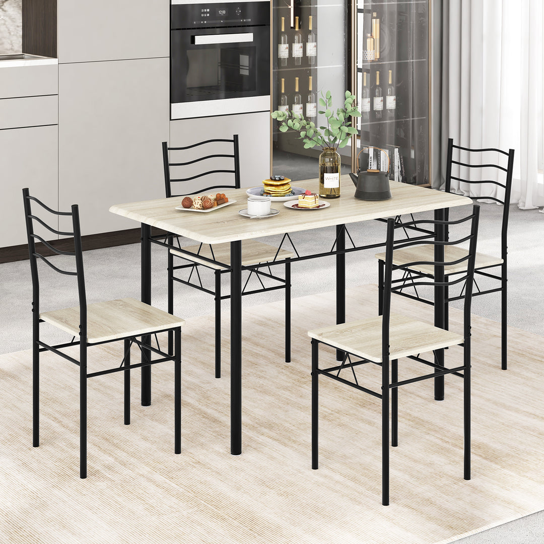 Counter Height Table with Spacious Rectangular Tabletop for Home Restaurant