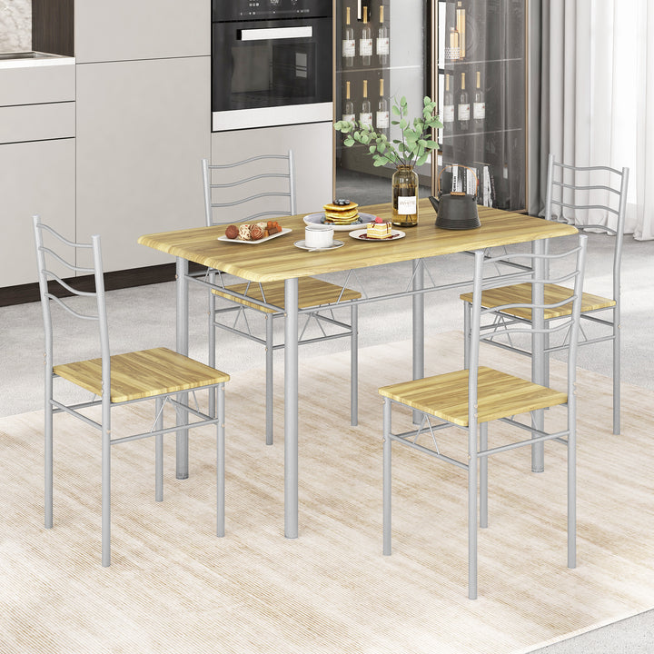 Counter Height Table with Spacious Rectangular Tabletop for Home Restaurant