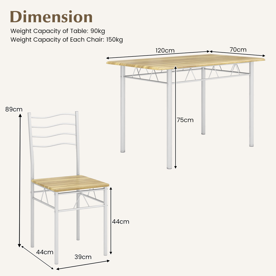 Counter Height Table with Spacious Rectangular Tabletop for Home Restaurant