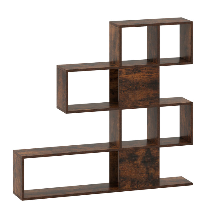 5-Tier Display and Storage Bookshelf for Home and Office in Rustic Brown