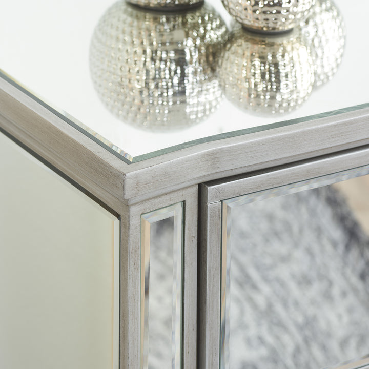 Elysee Wide 6 Drawer Chest with Mirrored Finish for Bedrooms