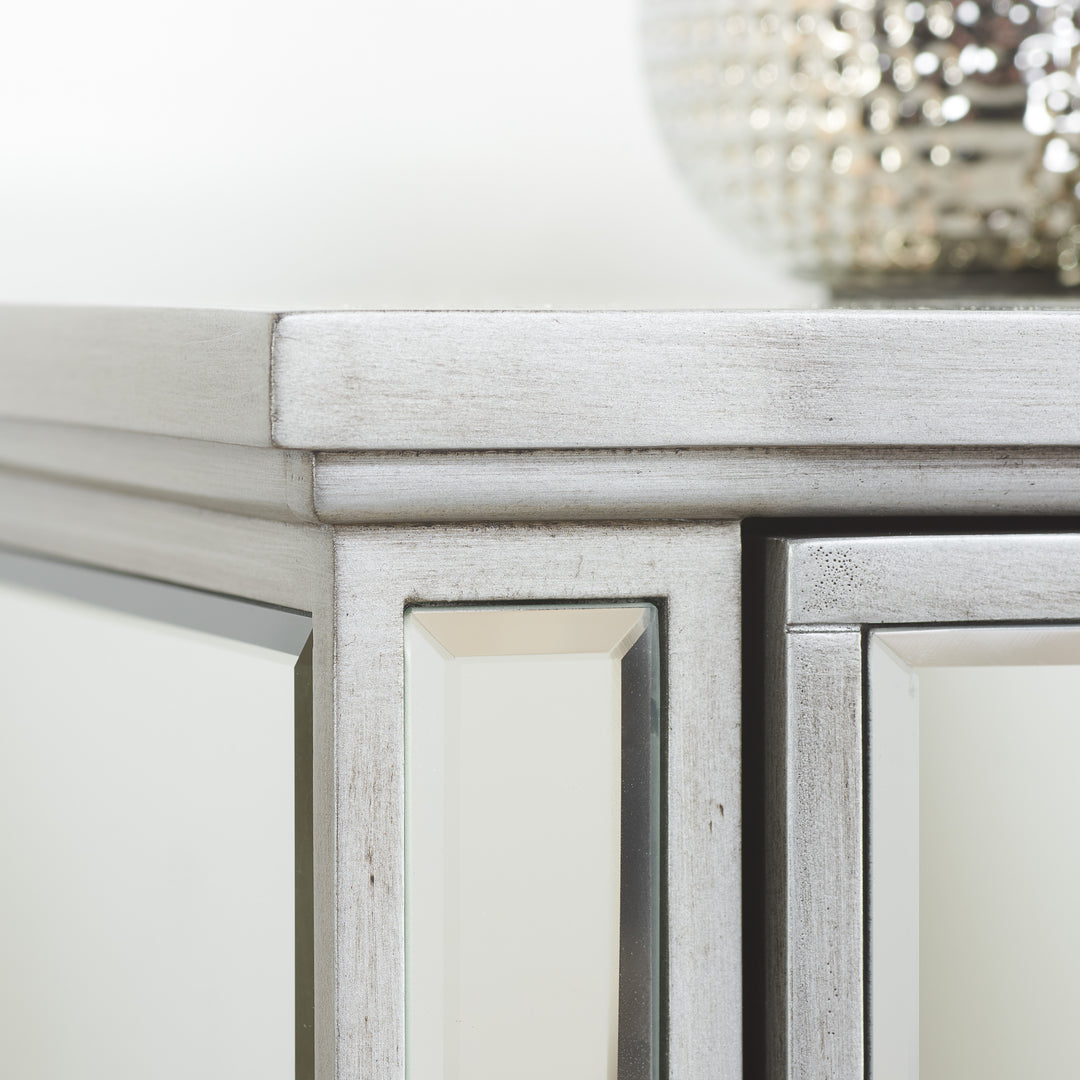 Elysee Wide 6 Drawer Chest with Mirrored Finish for Bedrooms