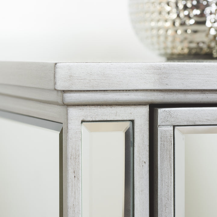 Elysee Wide 6 Drawer Chest with Mirrored Finish for Bedrooms