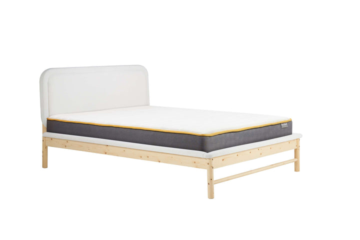 Emmi Scandinavian Bed with Minimalist Design and Natural Wood Accents