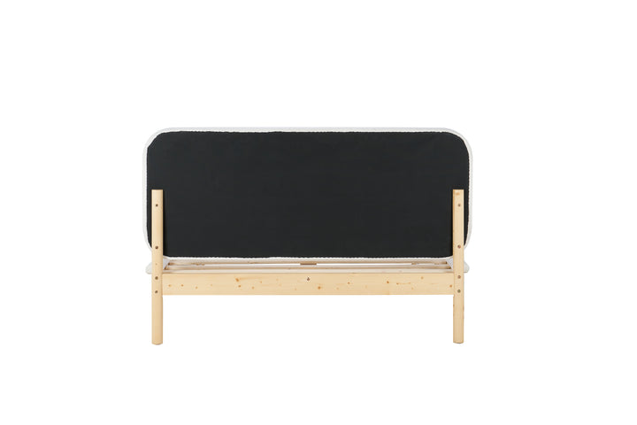 Emmi Scandinavian Bed with Minimalist Design and Natural Wood Accents