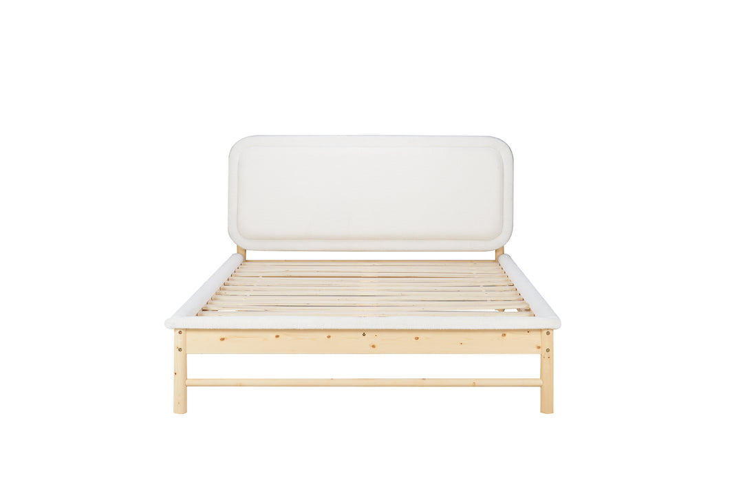 Emmi Scandinavian Bed with Minimalist Design and Natural Wood Accents