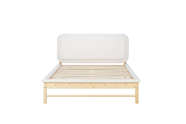 Emmi Scandinavian Bed with Minimalist Design and Natural Wood Accents