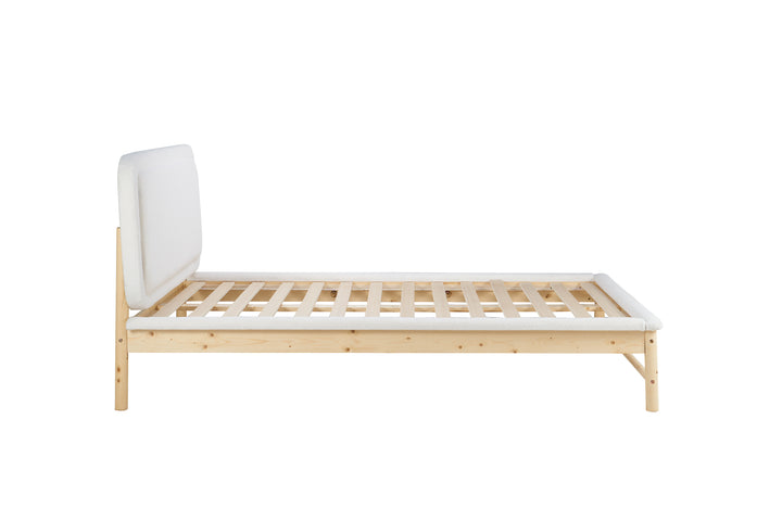 Emmi Scandinavian Bed with Minimalist Design and Natural Wood Accents