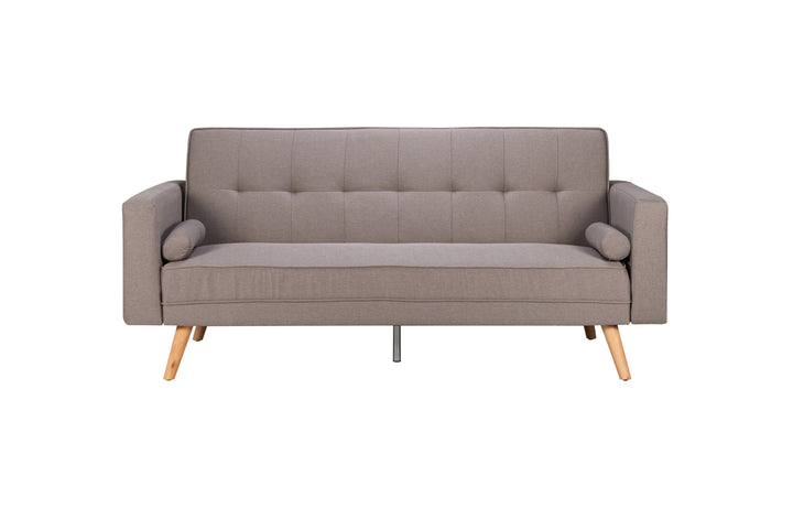 Ethan Large Sofa Bed Grey Fabric Stylish Guest Seating