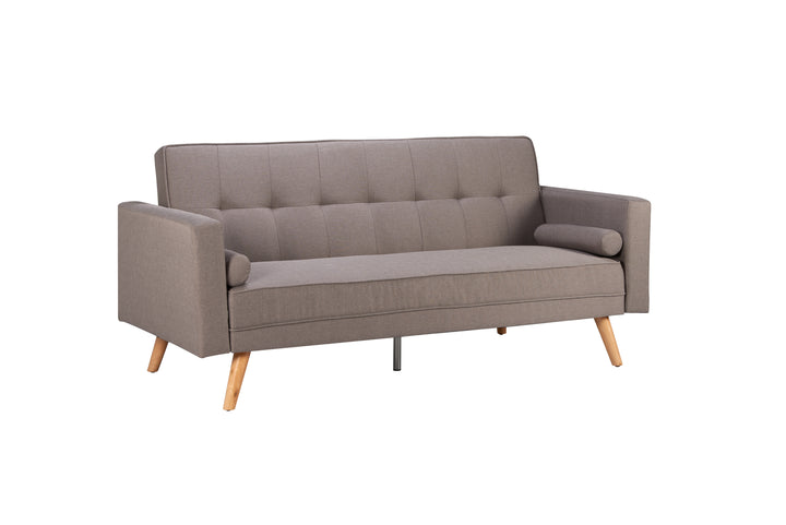 Ethan Large Sofa Bed Grey Fabric Stylish Guest Seating