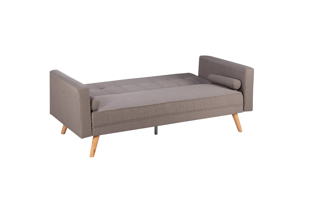 Ethan Large Sofa Bed Grey Fabric Stylish Guest Seating