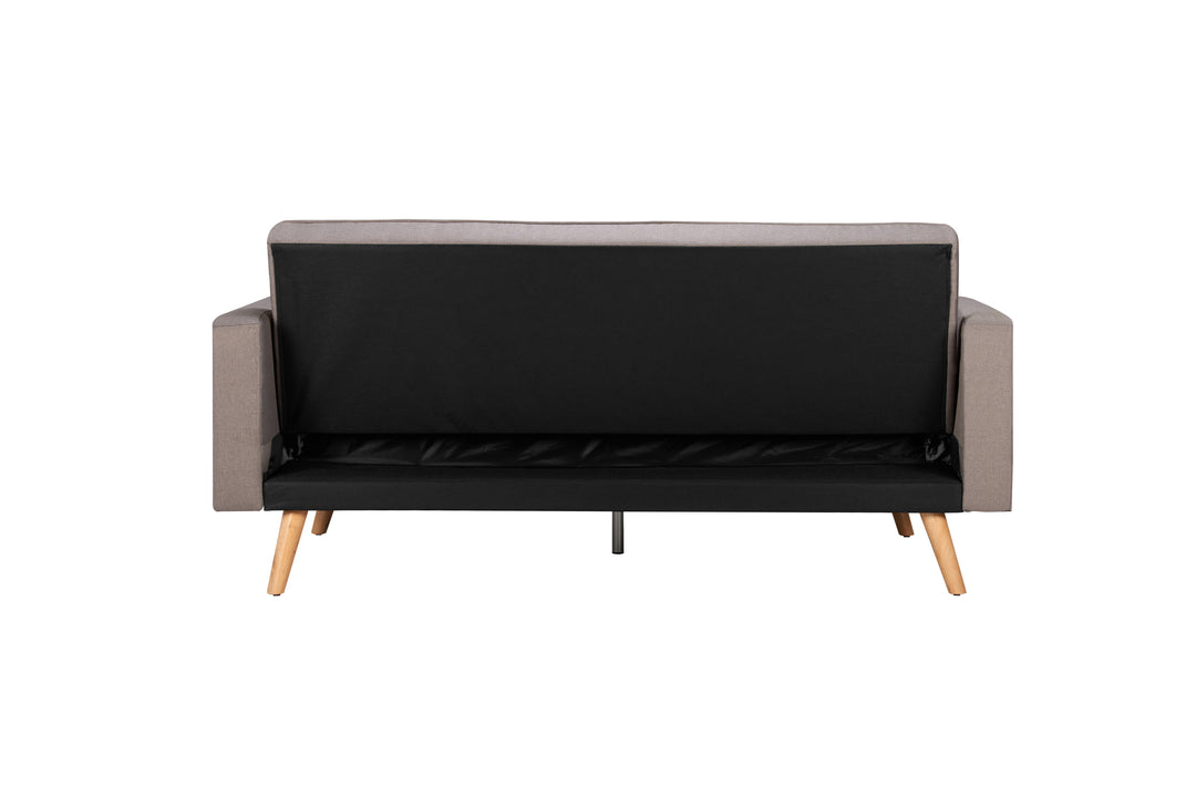 Ethan Large Sofa Bed Grey Fabric Stylish Guest Seating