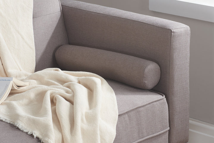 Ethan Large Sofa Bed Grey Fabric Stylish Guest Seating