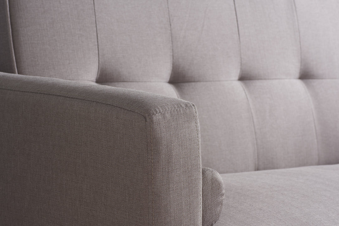 Ethan Large Sofa Bed Grey Fabric Stylish Guest Seating