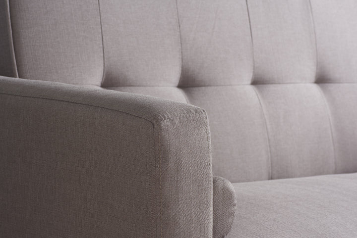 Ethan Large Sofa Bed Grey Fabric Stylish Guest Seating