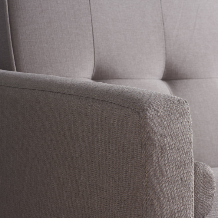 Ethan Large Sofa Bed Grey Fabric Stylish Guest Seating