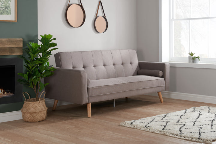 Ethan Large Sofa Bed Grey Fabric Stylish Guest Seating