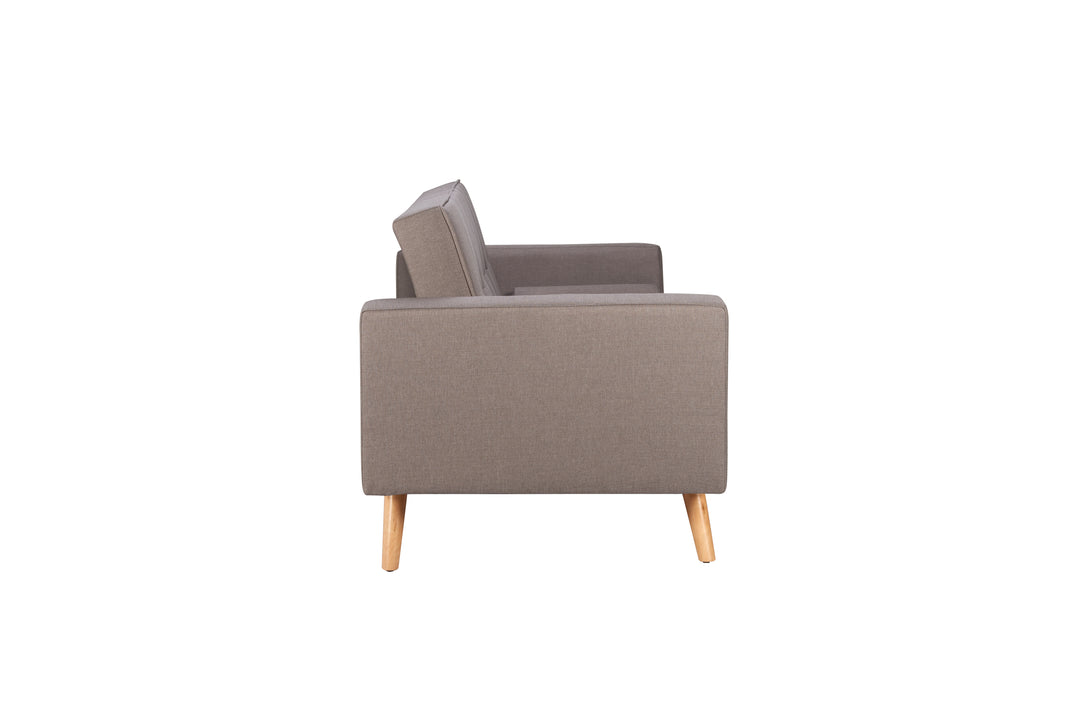 Ethan Large Sofa Bed Grey Fabric Stylish Guest Seating