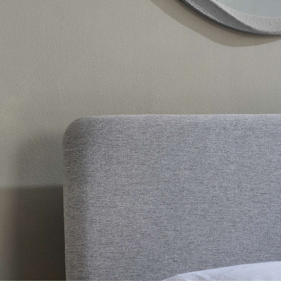 Scandinavian Style Ezra Bed with Natural Wood Frame for Modern Comfort