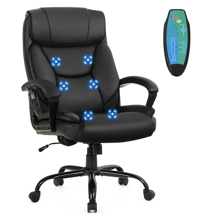 Executive Chair with 6 Point Massage and Adjustable High Back - TidySpaces