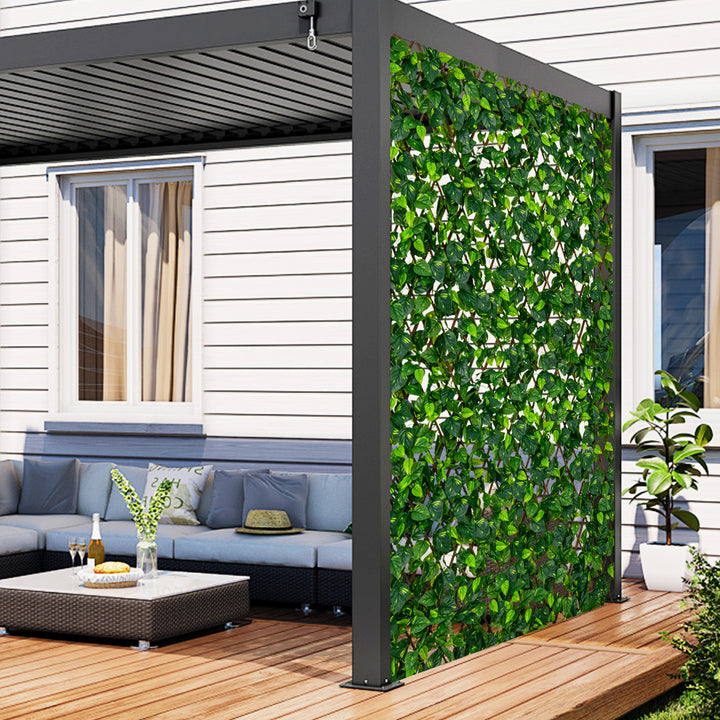 Expandable Fence Privacy Scree with Real Willow Frame - TidySpaces