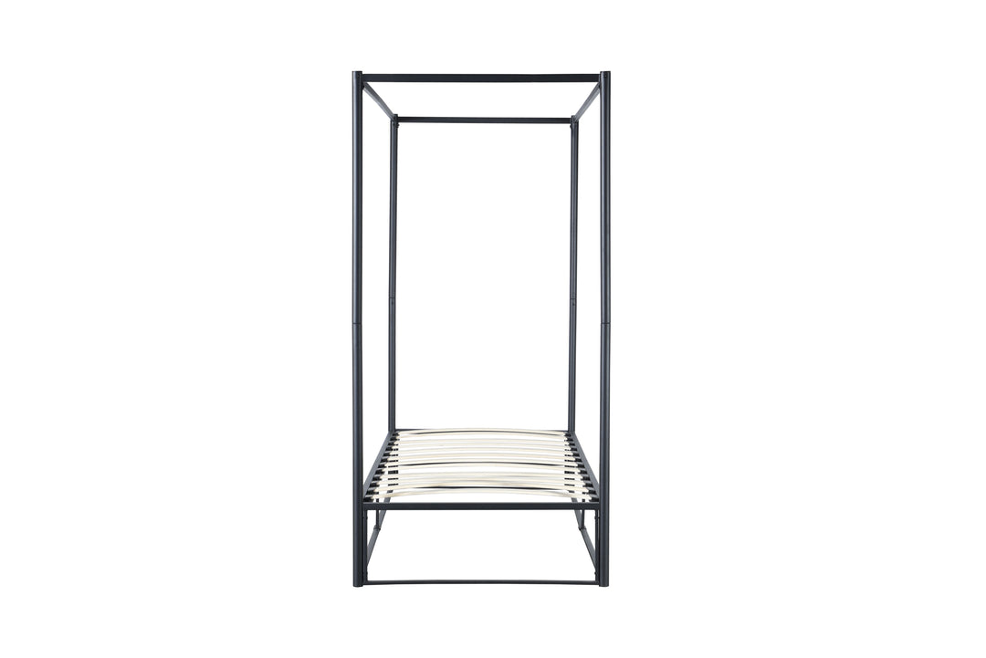 Contemporary Steel Metal 4 Poster Bed with Sturdy Frame for Modern Bedrooms
