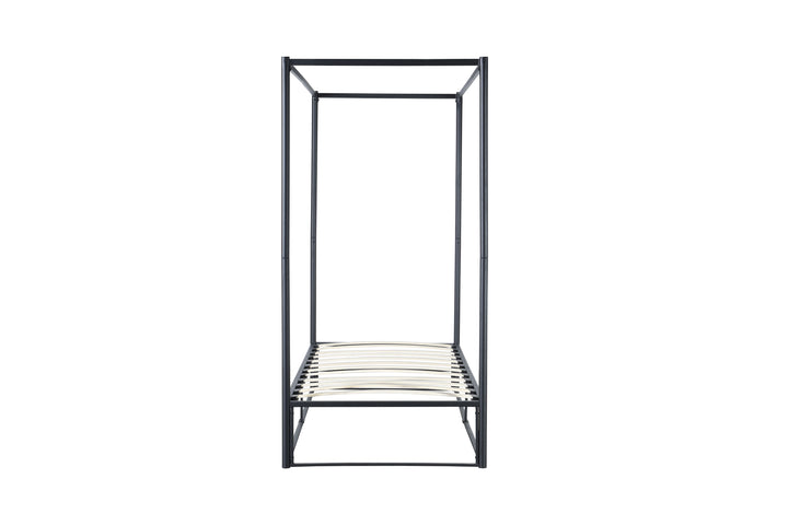 Contemporary Steel Metal 4 Poster Bed with Sturdy Frame for Modern Bedrooms