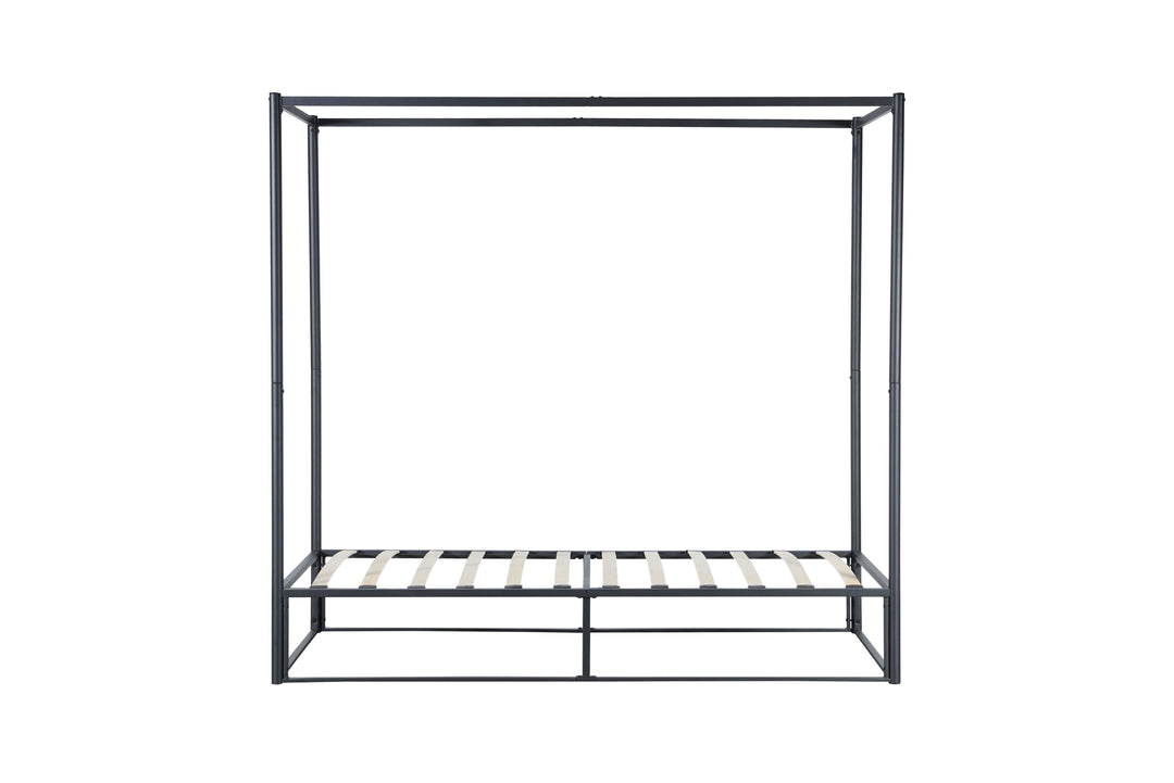 Contemporary Steel Metal 4 Poster Bed with Sturdy Frame for Modern Bedrooms