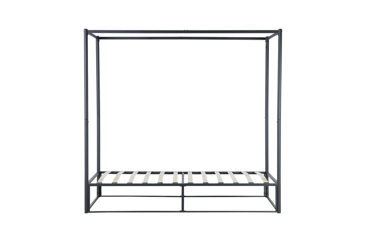 Contemporary Steel Metal 4 Poster Bed with Sturdy Frame for Modern Bedrooms