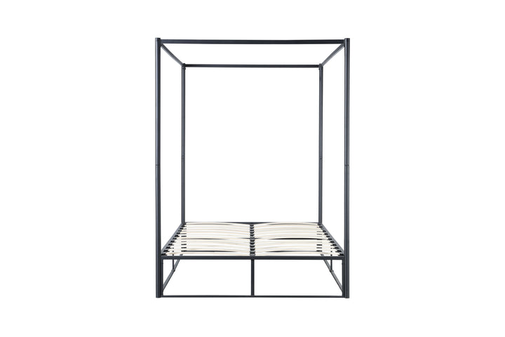 Contemporary Steel Metal 4 Poster Bed with Sturdy Frame for Modern Bedrooms