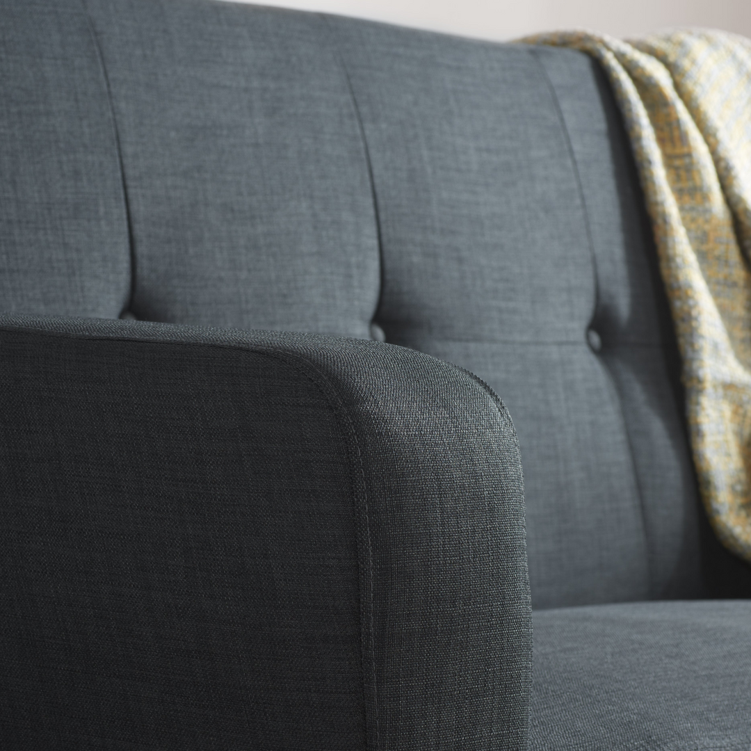 Farrow Large Sofa Bed Grey Fabric Stylish Convertible Couch