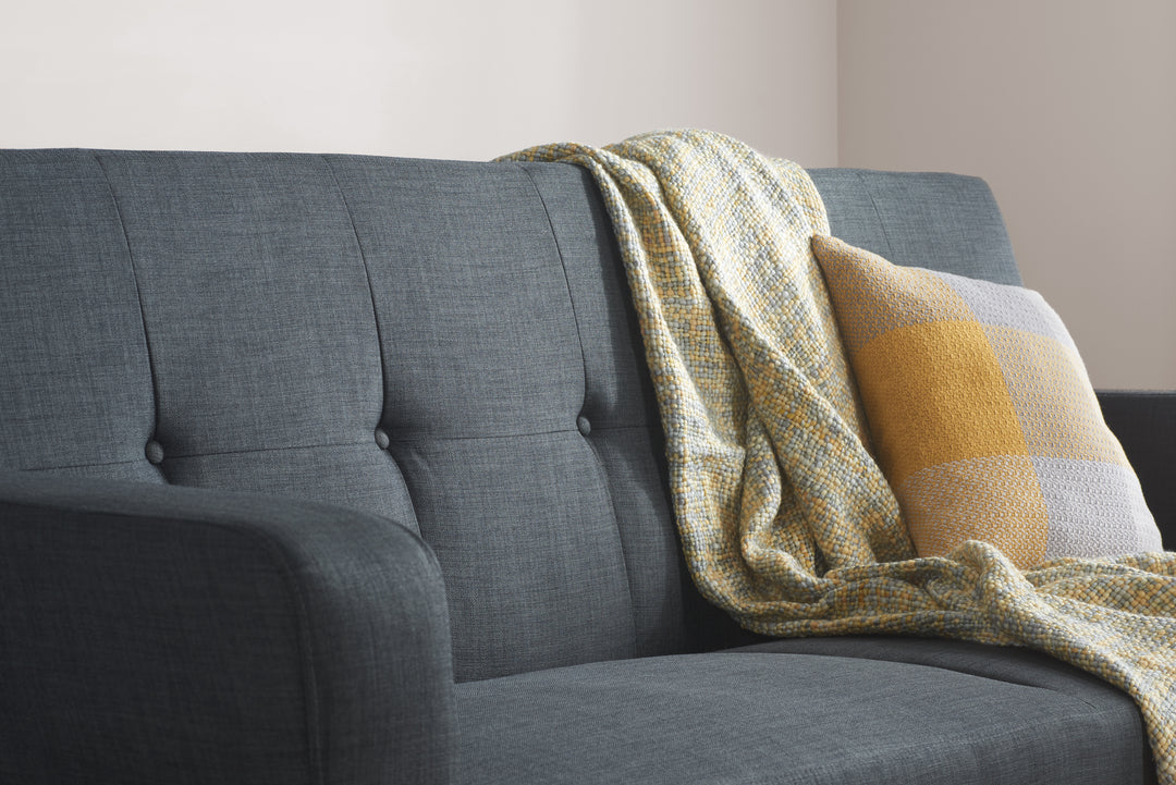 Farrow Large Sofa Bed Grey Fabric Stylish Convertible Couch