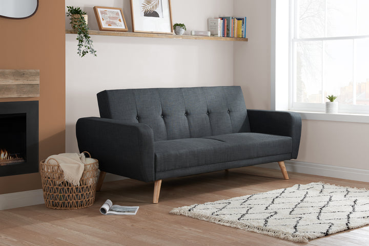 Farrow Large Sofa Bed Grey Fabric Stylish Convertible Couch
