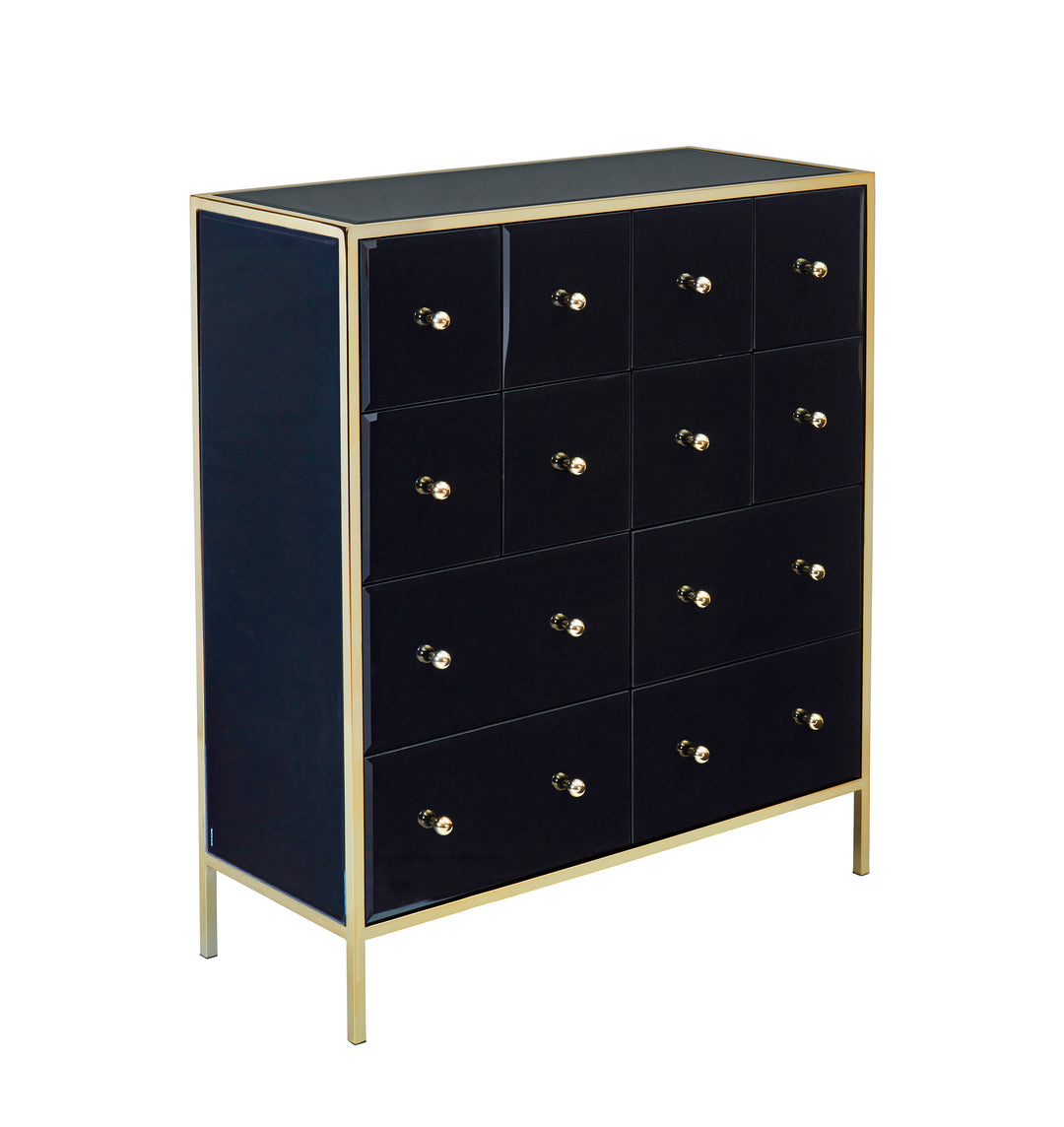 Fenwick Merchant Chest Luxury Storage Chest with Gold Frame