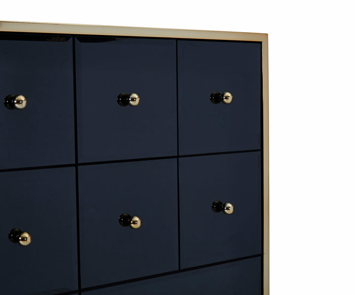 Fenwick Merchant Chest Luxury Storage Chest with Gold Frame