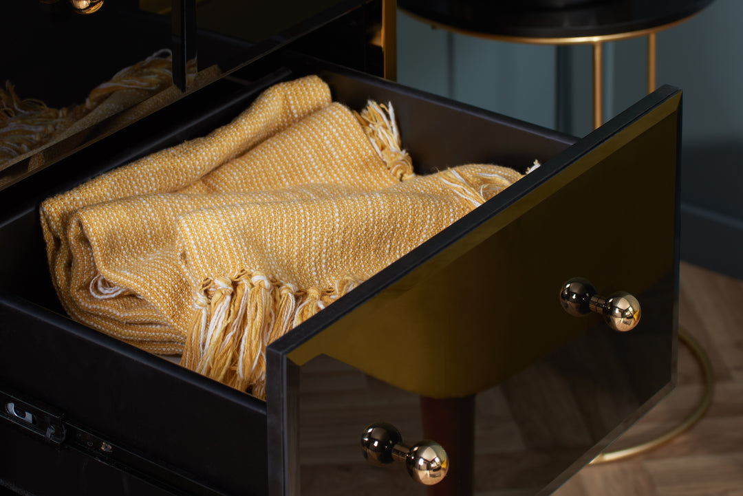 Fenwick Merchant Chest Luxury Storage Chest with Gold Frame