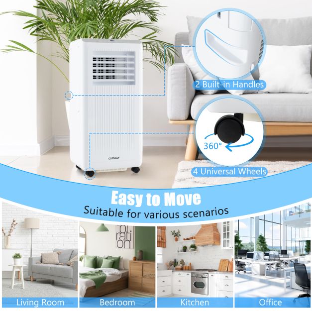 7000 BTU Portable Air Conditioner for Rooms up to 25m2 - White