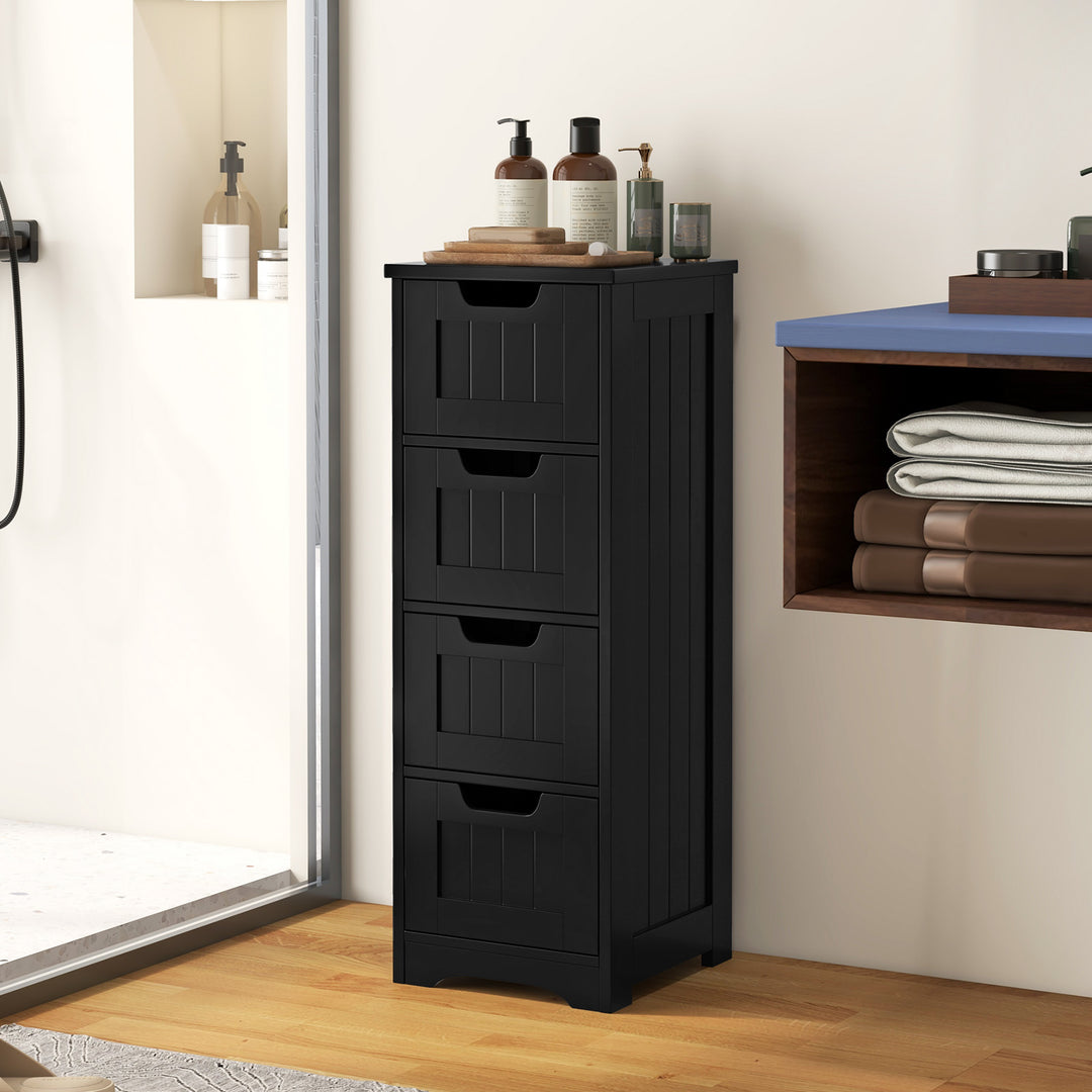 Floor Storage Cabinet Freestanding Bathroom Cabinet with 4 Drawers