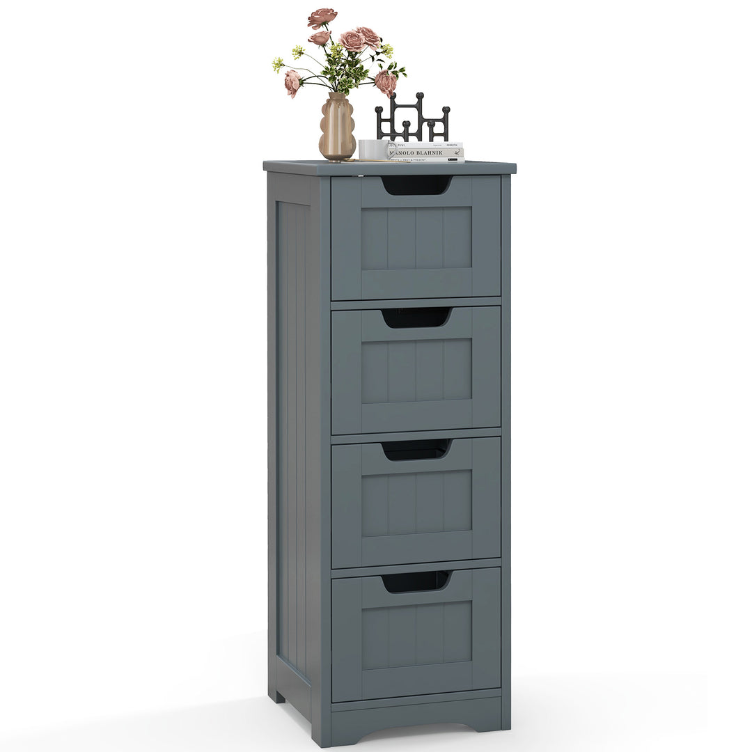 Floor Storage Cabinet Freestanding Bathroom Cabinet with 4 Drawers