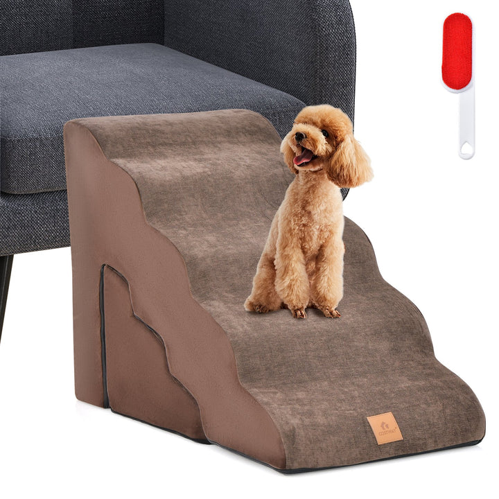 Foam Pet Stairs Set with 5 Tier and 3 Tier Dog Ramps