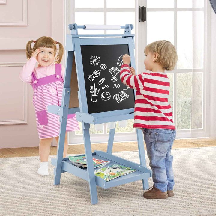 3-in-1 Double-sided Foldable Art Easel for Kids with Multiple Creative Surfaces