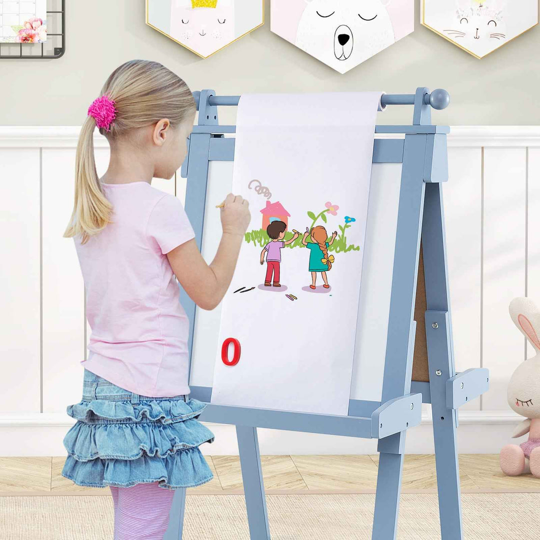 3-in-1 Double-sided Foldable Art Easel for Kids with Multiple Creative Surfaces